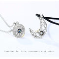 Celestial Harmony Magnetic Couple Necklace with Sun and Moon Design