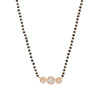 Charming Copper Solitaires Cubic Zirconia Beads Mangalsutra in Black Gold for Women