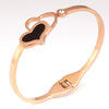 Double Heart Gold Plated Stainless Steel Bracelets For Women Fashion