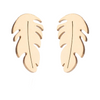 Modern Feather stud stainless steel Earrings for Women