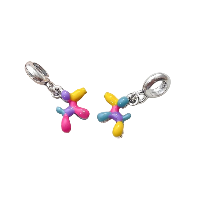 Fashion Cute Balloon Dog Shape Colorful Enamel Stud Earrings