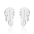 Modern Feather stud stainless steel Earrings for Women