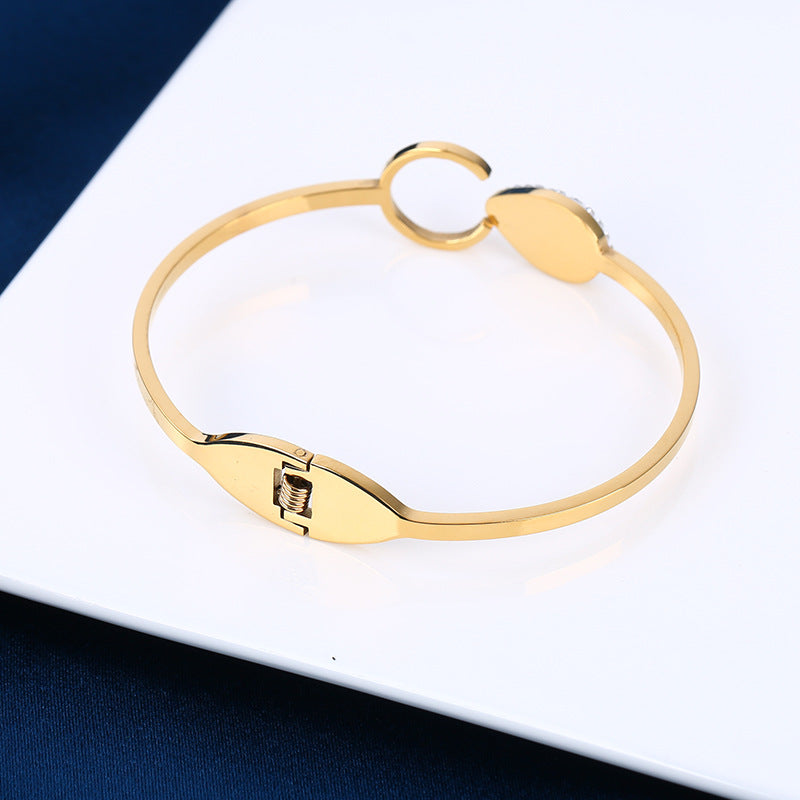 High polish Gold-Plated Stainless Steel Bracelet for Women