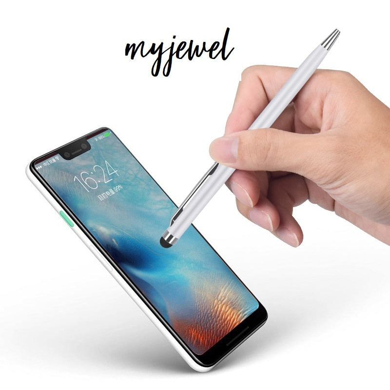 Sleek Black Metal Dual-Use Capacitive Pen: Perfect for All Touch Screen Devices and Gifting