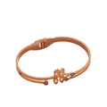 Double Layer Leaves Titanium Rose Gold Plated Stainless Steel Bracelet Bangle for Women