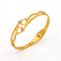 Gold Plated Star Design Stainless Steel Women Bracelet Bangle