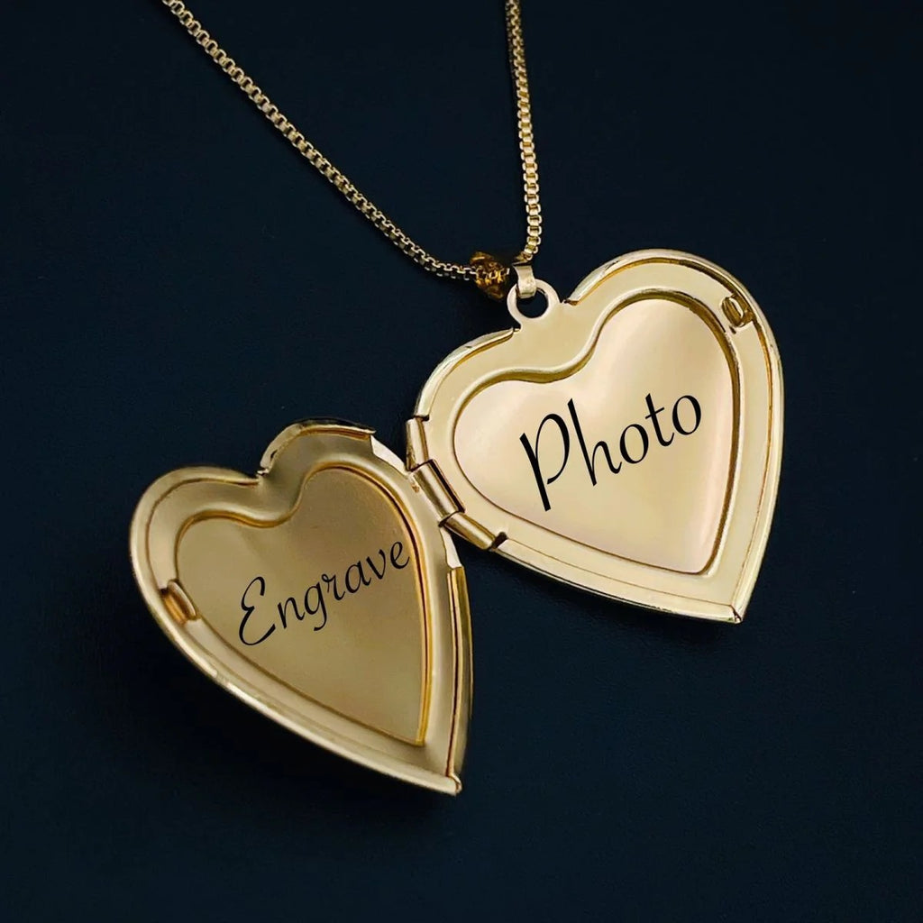 Captivating Moments Large White Heart Love Mother of Pearl Openable Photo Frame Pendant Chain for Women