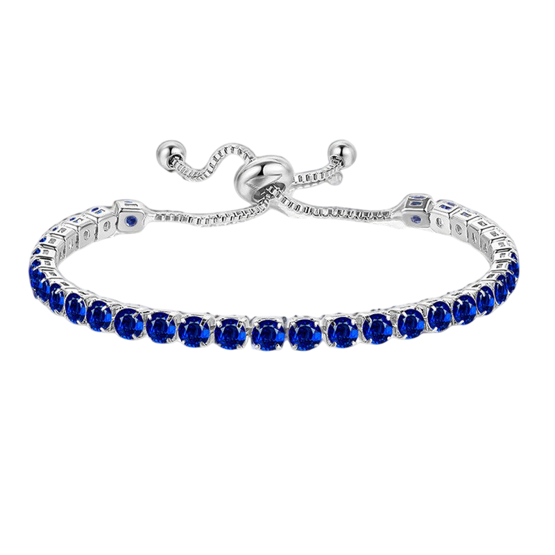 Stainless Steel Round Cut Cubic Zirconia White Anti Tarnish Tennis Bracelet for Women
