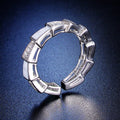 Crystal Studded Contemporary Anti Tarnish Adjustable Finger Ring