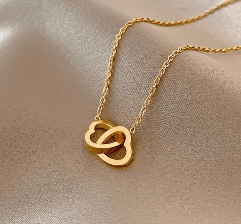 Gold Plated Anti-Tarnish Heart Pendant Necklace for Women