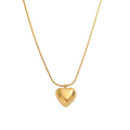 Gold Plated Anti-Tarnish Heart Themed Pendant Necklace for Women