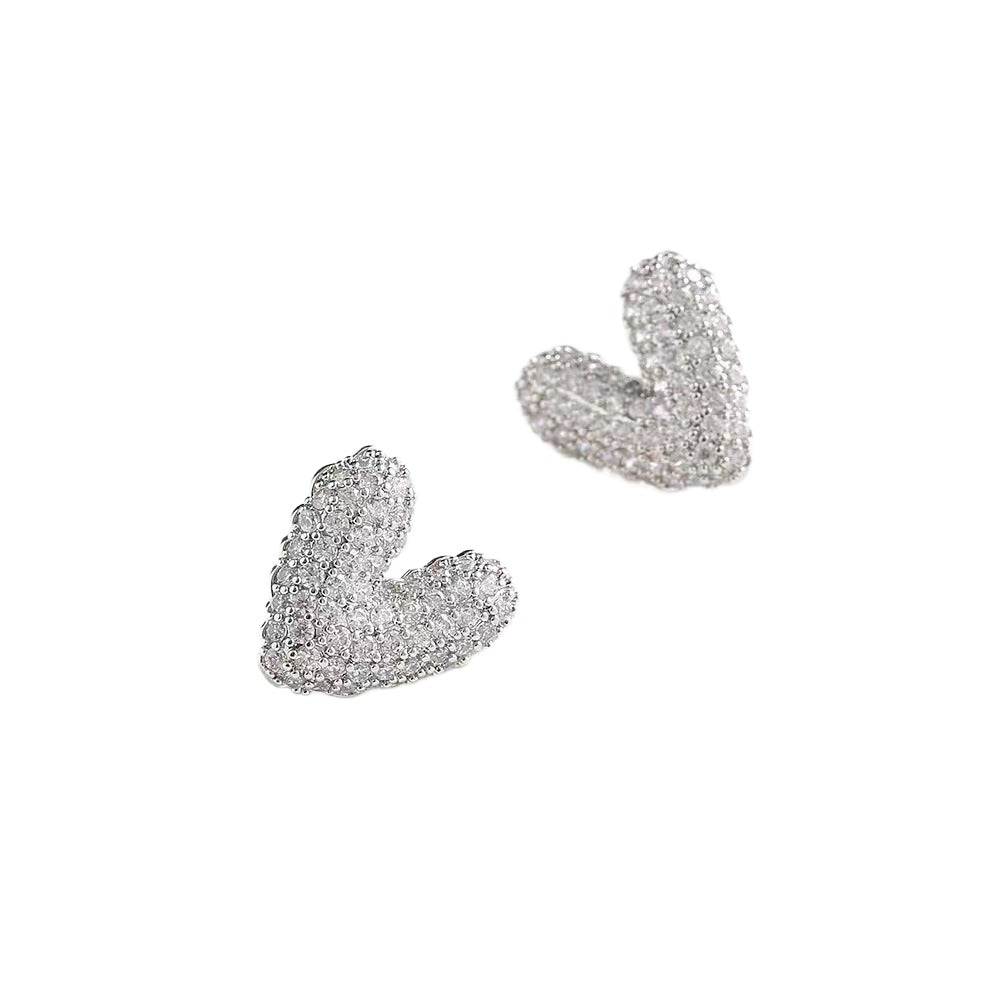 New Fashion crystal heart earrings for Women