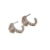Fashion Snake Tropical Punk Gold Plated Zircon Hoop Earrings For Women