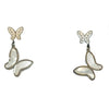 Beautiful Gold plated white shell butterfly shape earrings for Women