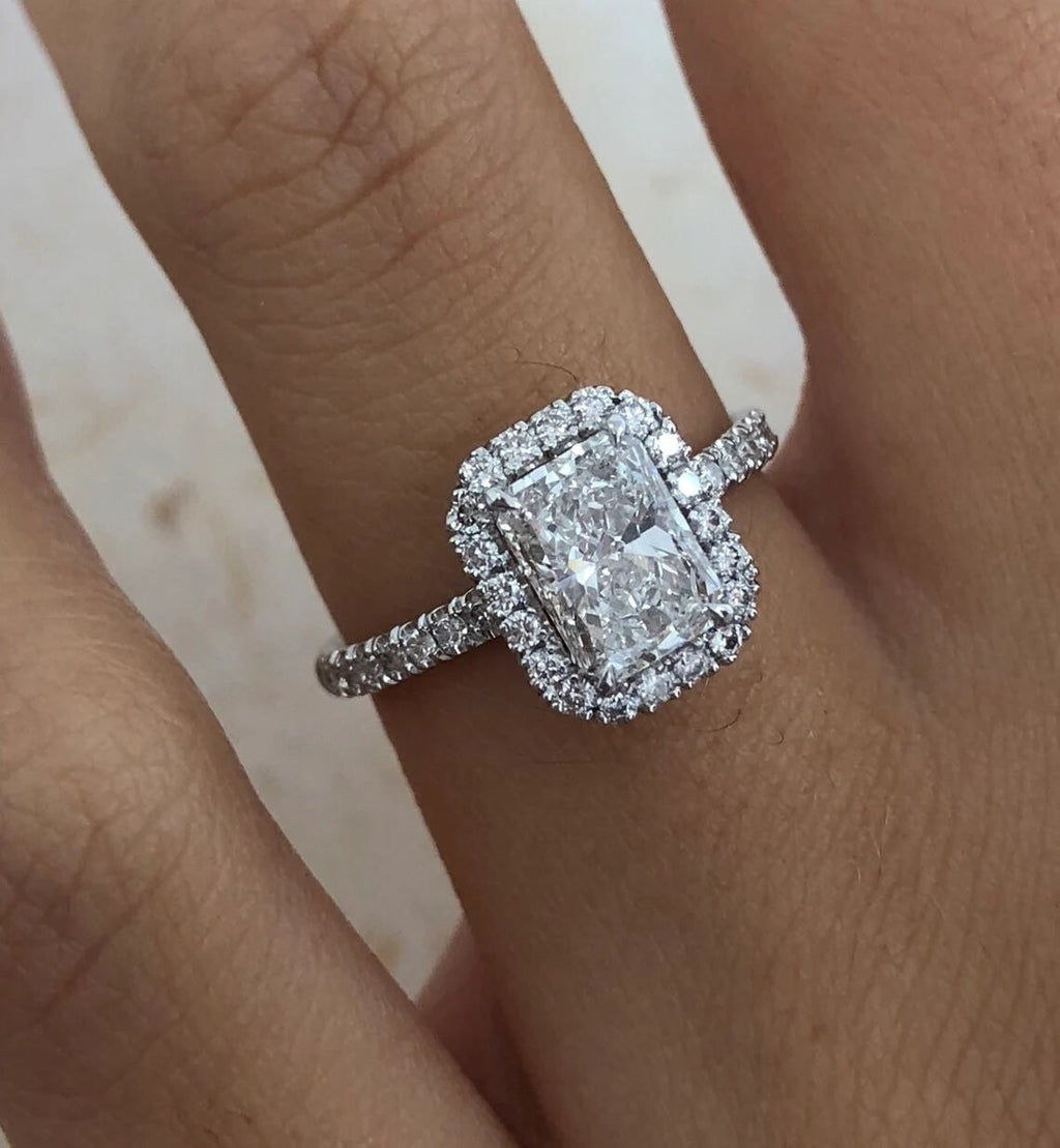 American Diamond Studded Rectangular Anti-Tarnish Adjustable Finger Ring for Women