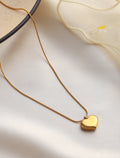 Gold Plated Anti-Tarnish Heart Themed Pendant Necklace for Women