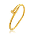 Stainless Steel Gold-Plated Anti Tarnish Nail Bracelet for Women