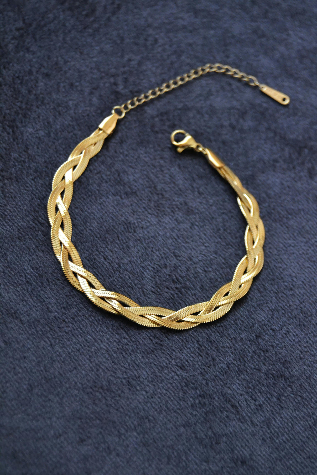 Gold-Plated Anti-Tarnish Thick Snake Chain Bracelet for Women