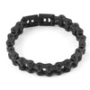 Edgy Biker Motorcycle Chain Black Silver Stainless Steel Men's Bracelet