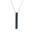 Round Custom Name Bar Pendant Chain for Men & Women - Black Color