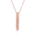Round Custom Name Bar Pendant Chain for Men & Women - Rose Gold Color