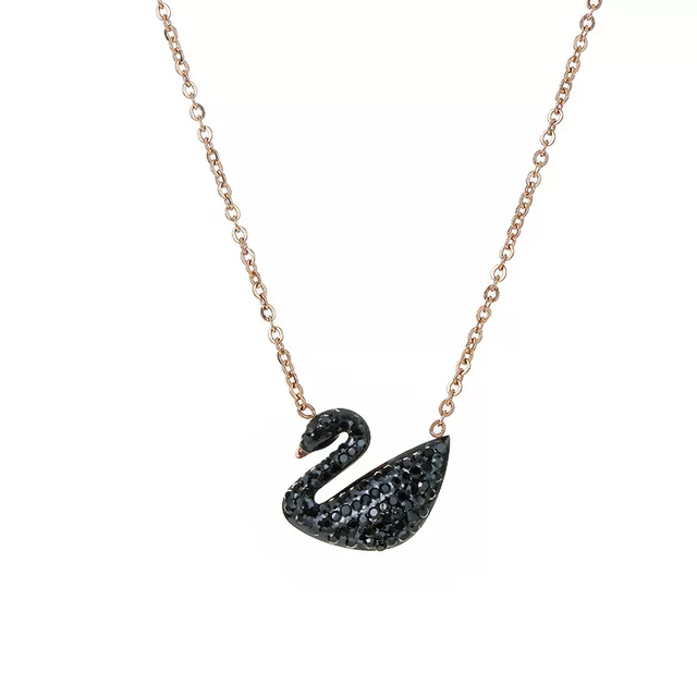 High Quality Stainless Steel Chain Swan Design Pendant Necklace for Women
