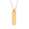 Medium Size l Shape Pendant With Thin Chain for Men & Women -  Gold Color