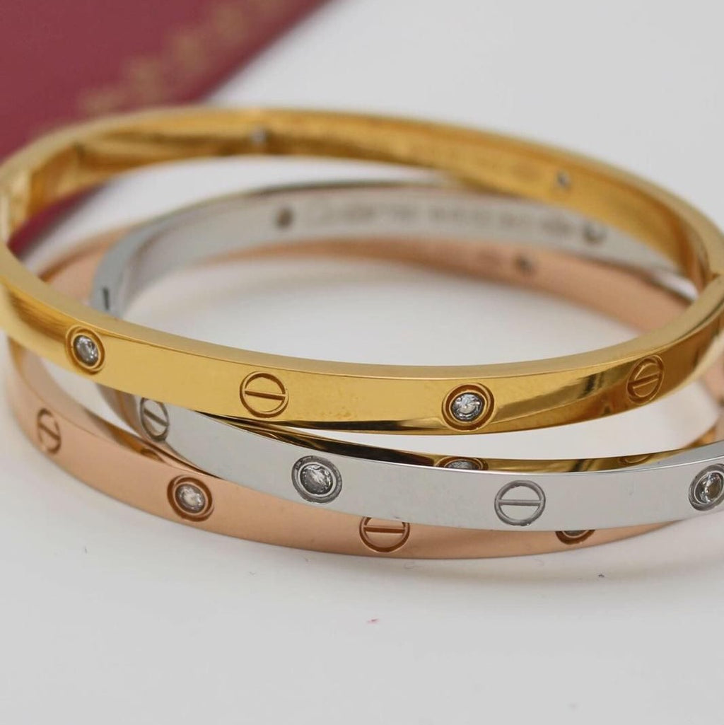 High Quality 18K Gold Plated Stainless Steel Love Bracelets