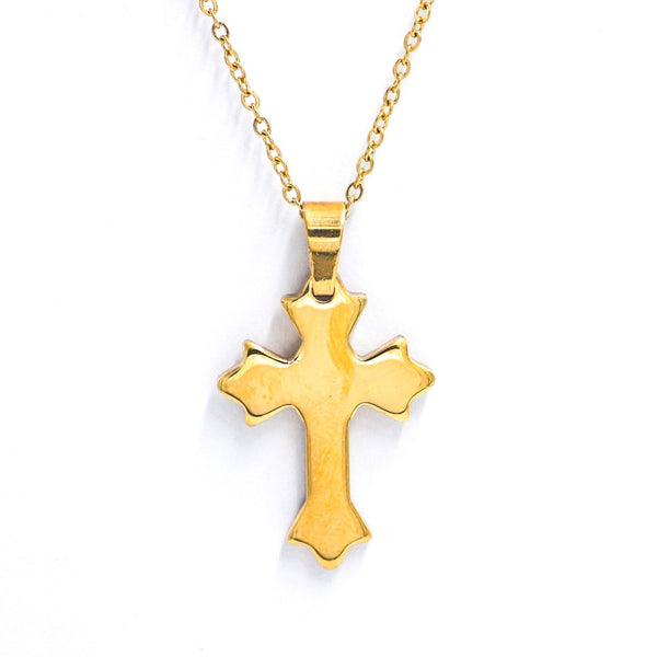 Cross pendant chain for male and female Gold Color – Myjewel India