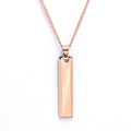 Medium Size l Shape Pendant With Thin Chain for Men & Women -  Rose Gold Color