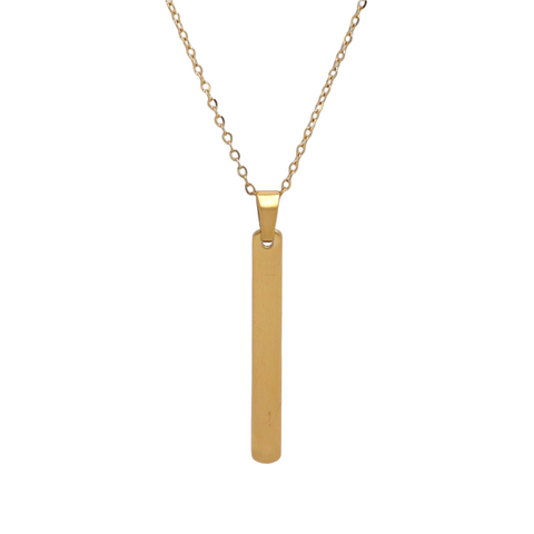 Small Size l Shape Pendant With Thin Chain for Men & Women -  Gold Color