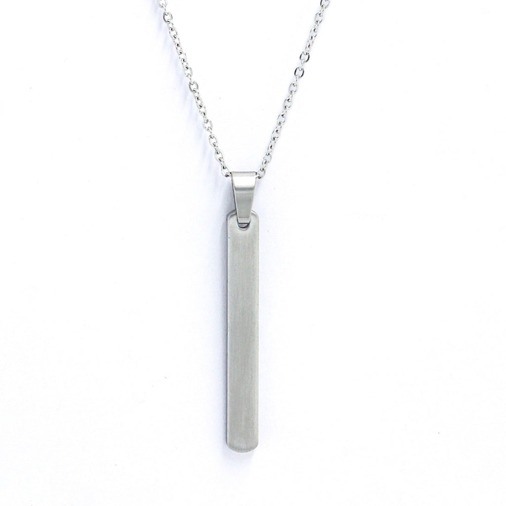 Small Size l Shape Pendant With Thin Chain for Men & Women -  Silver Color