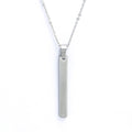 Small Size l Shape Pendant With Thin Chain for Men & Women -  Silver Color