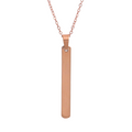 Small Size l Shape Pendant With Thin Chain for Men & Women -  Rose Gold Color