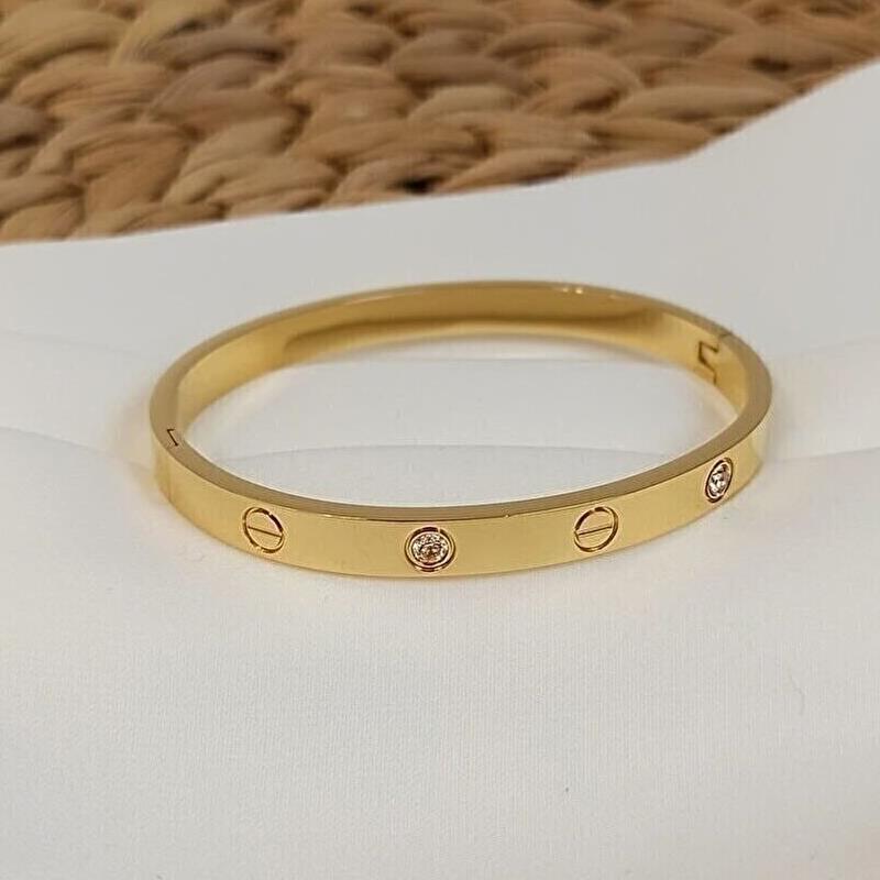 High Quality 18K Gold Plated Stainless Steel Love Bracelets