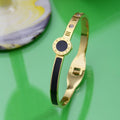 Premium Quality Gold Plated Gold & Black Color Bracelet for Women