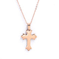 Cross pendant chain for male and female - Rose Gold Color