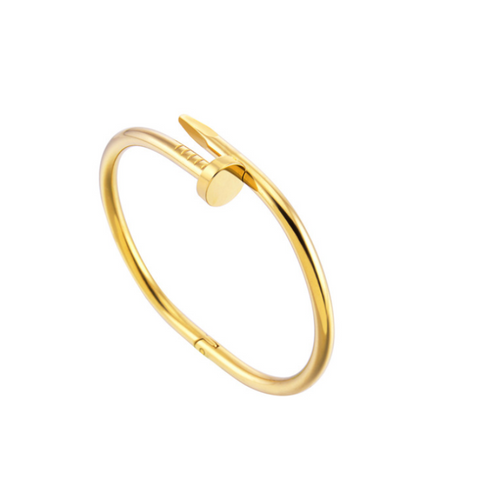 High Quality 18K Gold Plated Stainless Steel Nailed Bracelet
