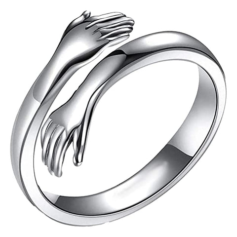 Adjustable Finger Cute Hug Ring for Men & Women