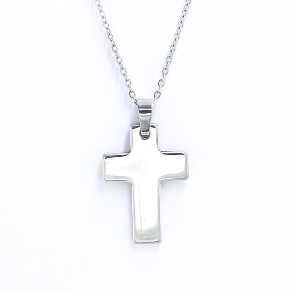Cross pendant chain for male and female - Silver Color – Myjewel India