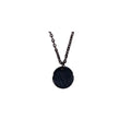 Custom Round Pendant Chain for Women - Black Color