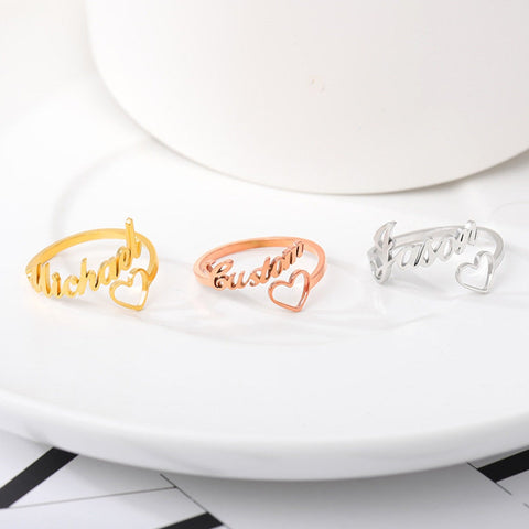 Buy Double Name Ring Online In India - Etsy India