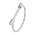 Refined Bar Horse Show Cuff Shackle Stainless Steel Bangle Bracelet for Stylish Men