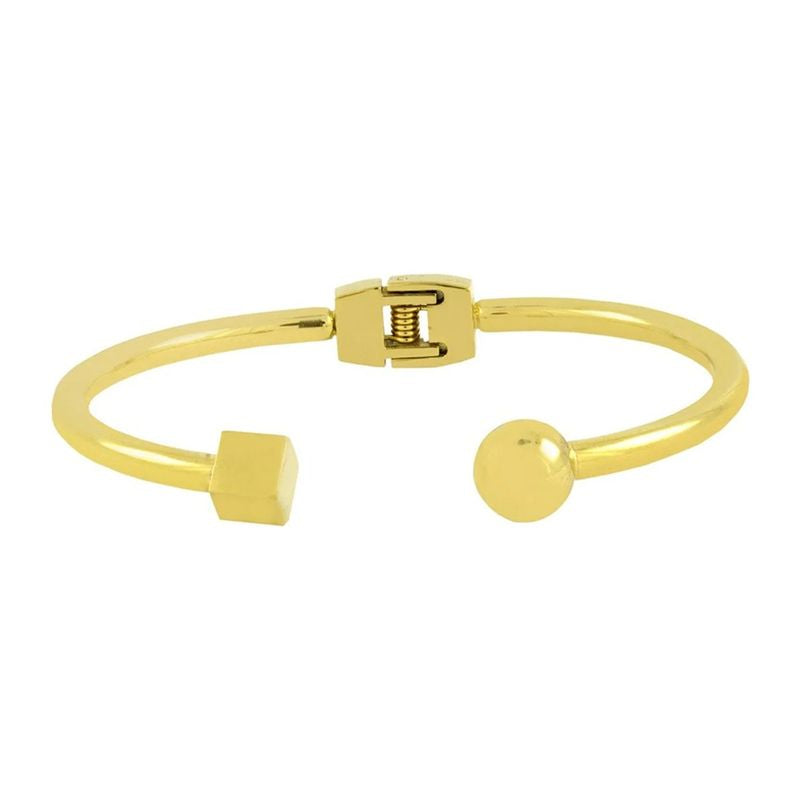 Exquisite Designer 18K Gold Stainless Steel Cuff Kada Bangle Bracelet for Elegant Women