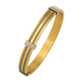Men's Rope 18K Gold Silver Stainless Steel Kada Bracelet - Stylish and Durable Fashion Accessory