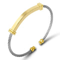 Premium Quality Stainless Steel Gold Plated Fashion Bracelet Bangle for Men & Women