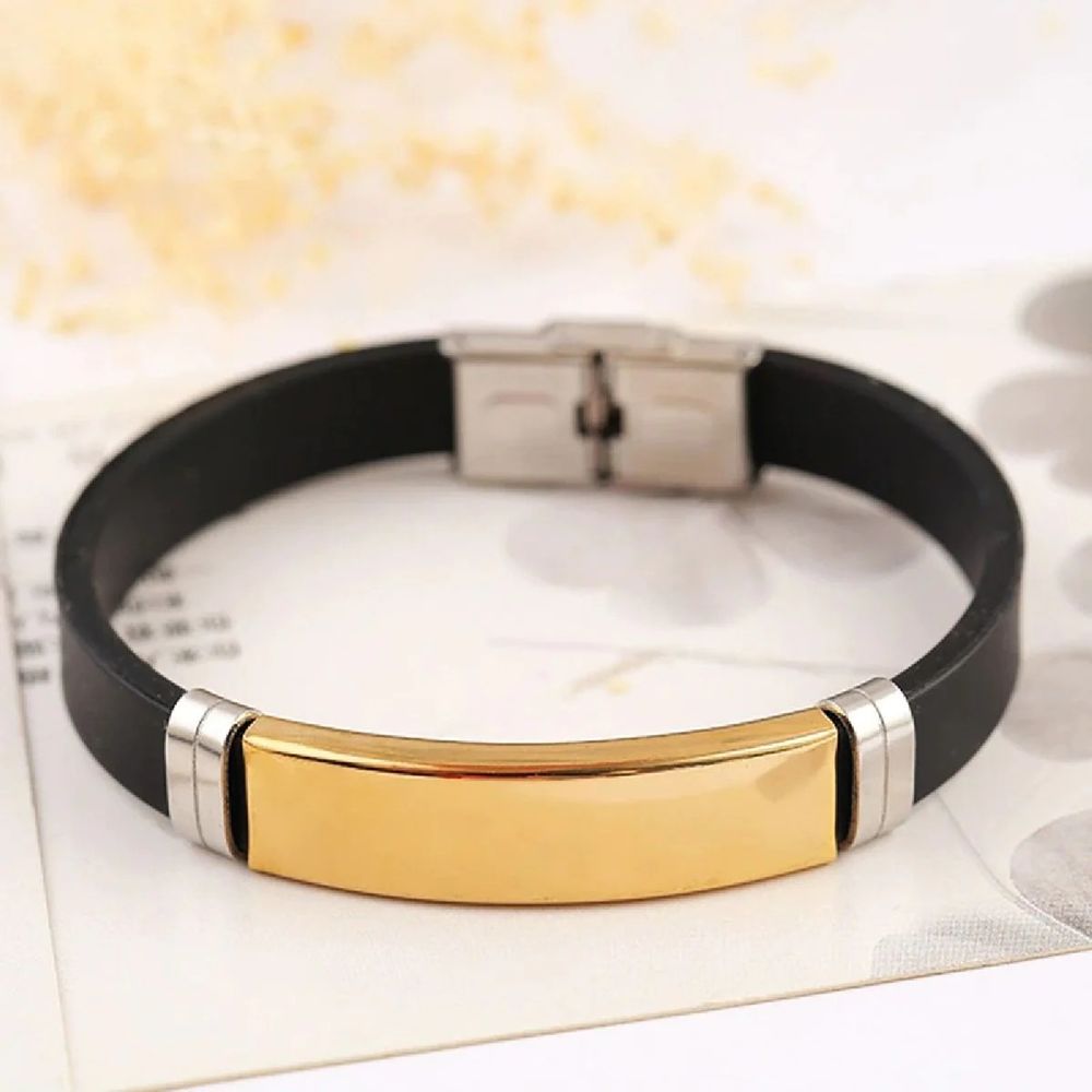 Premium Quality Stainless Steel Gold Plated Fashion Bracelet Bangle for Men