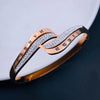 Wave Roman numbers American Diamonds Stainless Steel Openable Bangle Kada for Women