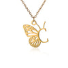 Premium Quality Gold Plated Butterfly Pattern Letter Necklace personalized pendant chain