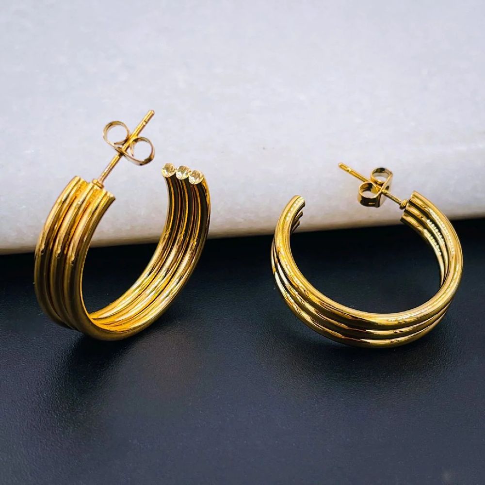 Premium Quality Gold Plated Stainless Steel Earrings for Women